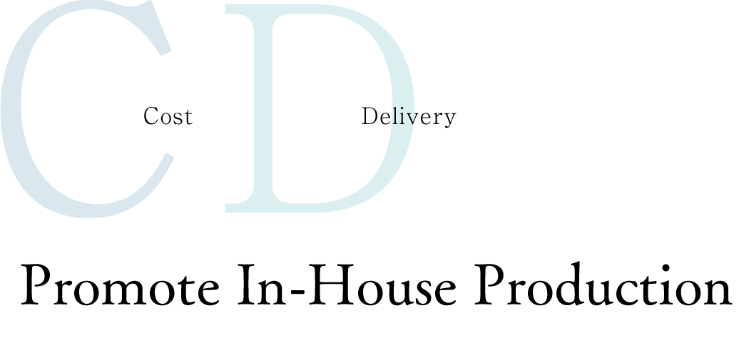 Cost Delivery　Promote In-House Production